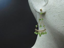 14kt green drop ears main b